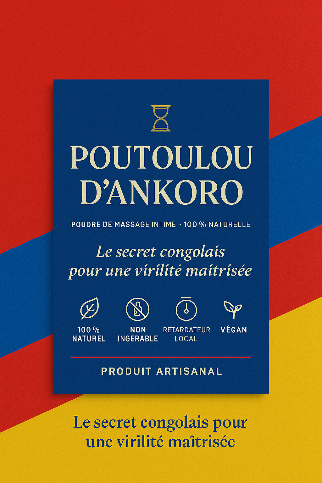 Poutoulou d’Ankoro – Aphrodisiaque Naturel en Poudre de Massage | Retardateur Bio | Produit Végan | Origine Congo RDC