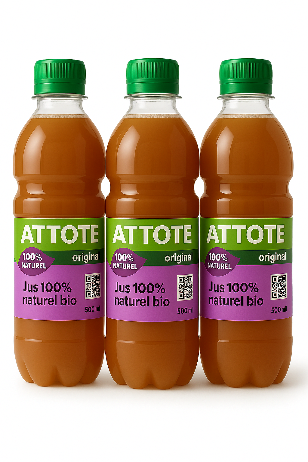ATTOTE Original pack of 3 ( Lot de 3 bouteilles de 500 ml )