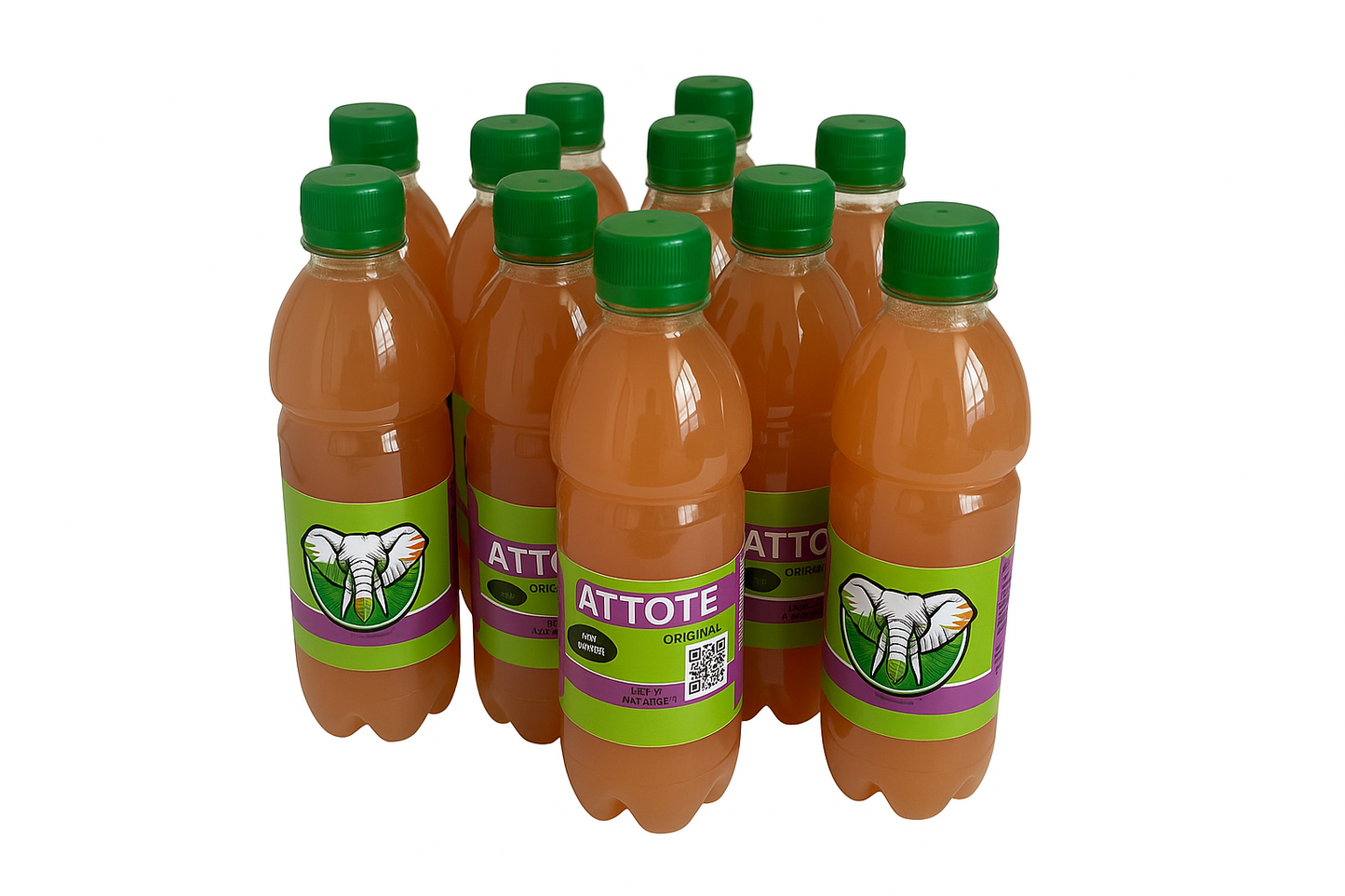 ATTOTE ORIGINAL – La Célèbre Boisson Ivoirienne 100 % Naturelle – Lot de 12 Bouteilles | Nouvelle Bouteille Officielle | Mise en Bouteille en France