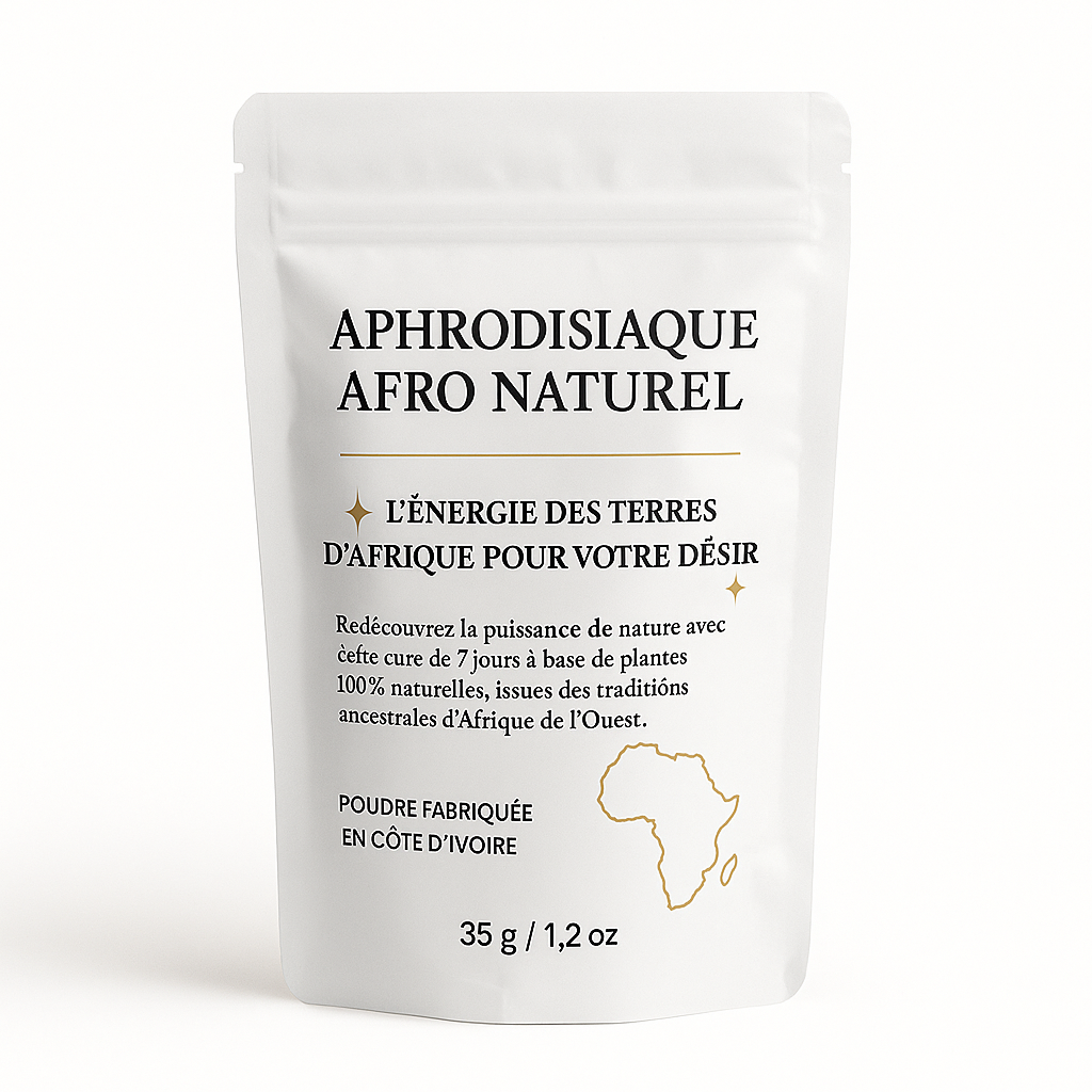 Aphrodisiaque Afro Naturel – | Hommes & Femmes | Mélange de Plantes Bio d’Afrique de l’Ouest | Bien-Être, Désir, Énergie – 35 g à consommer en Tisane ou en Boisson