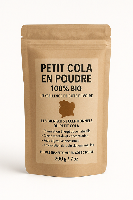 Petit Cola en Poudre 100% Bio – L’Excellence de Côte d’Ivoire dans un Sachet de 200g