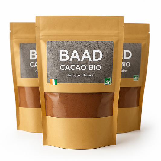 Cacao en Poudre Bio – 200g | Sans Sucre | Vegan | Sachet Zippé Fraîcheur Optimale