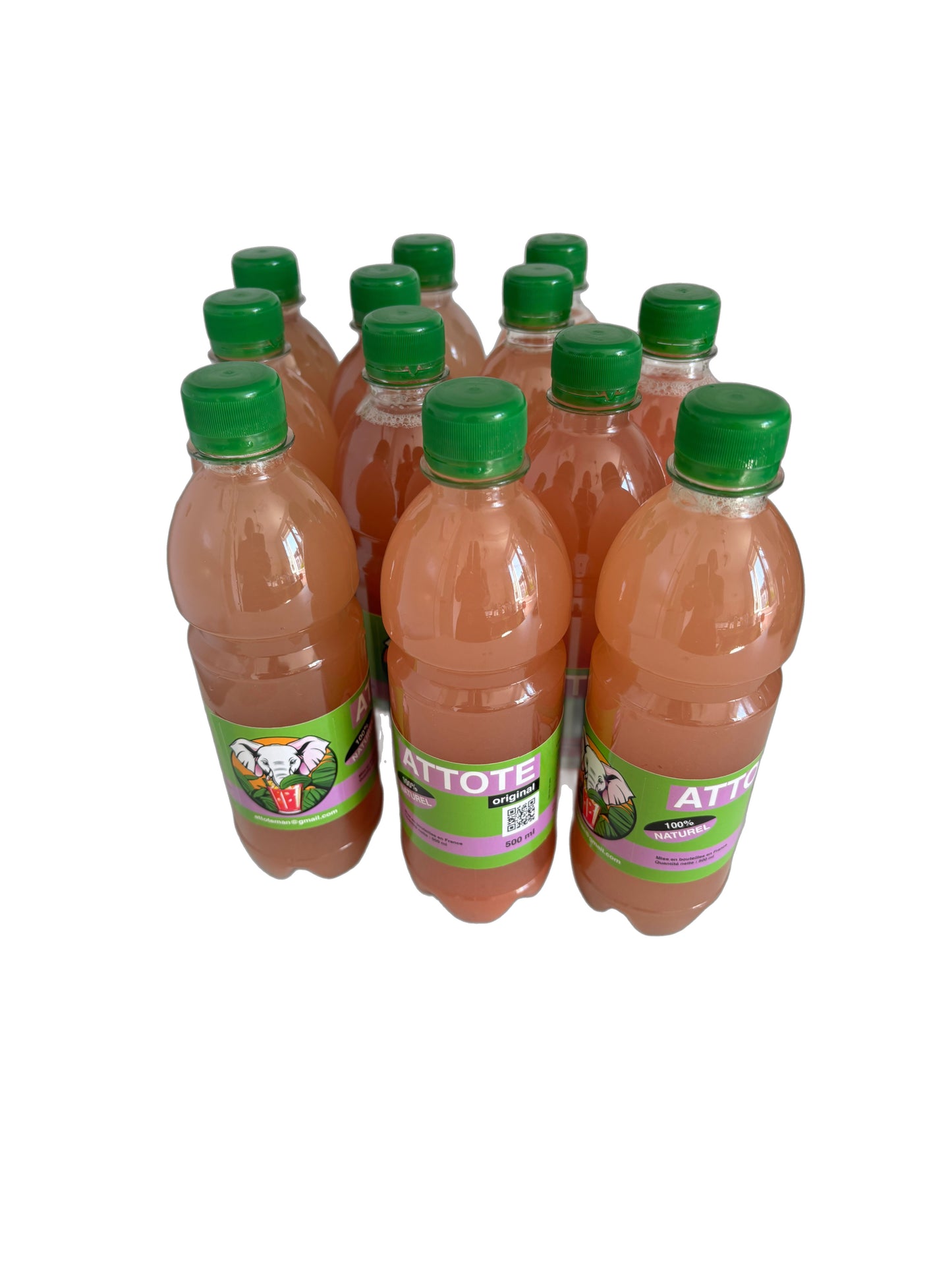 ATTOTE ORIGINAL – La Célèbre  Boisson Ivoirienne 100 % Naturelle – Lot de 12 Bouteilles | Nouvelle Bouteille Officielle | Mise en Bouteille en France