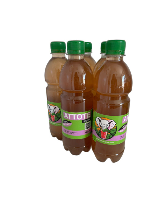 🏷️ ATTOTE Original light Super Naturel– Boisson Énergisante Naturelle | Sans Sucre – Sans Produits Chimiques – Vegan – Lot de 6 Bouteilles | Mise en Bouteille en France